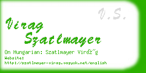 virag szatlmayer business card